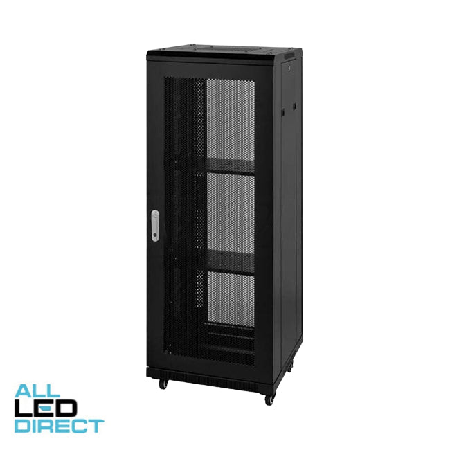 Racktech 27U 600mm x 600mm RTX Series Glass Front Door and Vented Rear Door Standing Rack