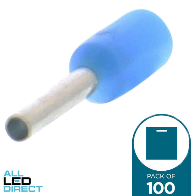 Wattmaster 0.75mm Bootlace Pin Terminal Blue Pack of 100