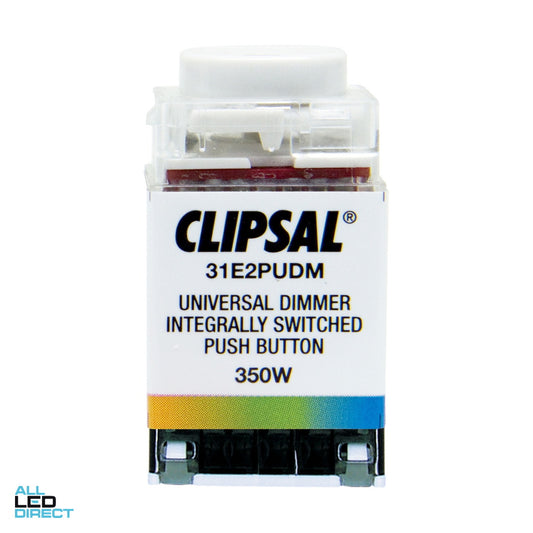 Clipsal 350 Watt Universal Dimmer On/Off Mech White ALL LED Direct