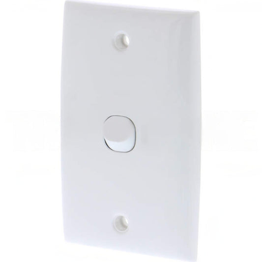 Clipsal 10 Amp 1 Gang STANDARD Vertical Internal Rocker Switch White