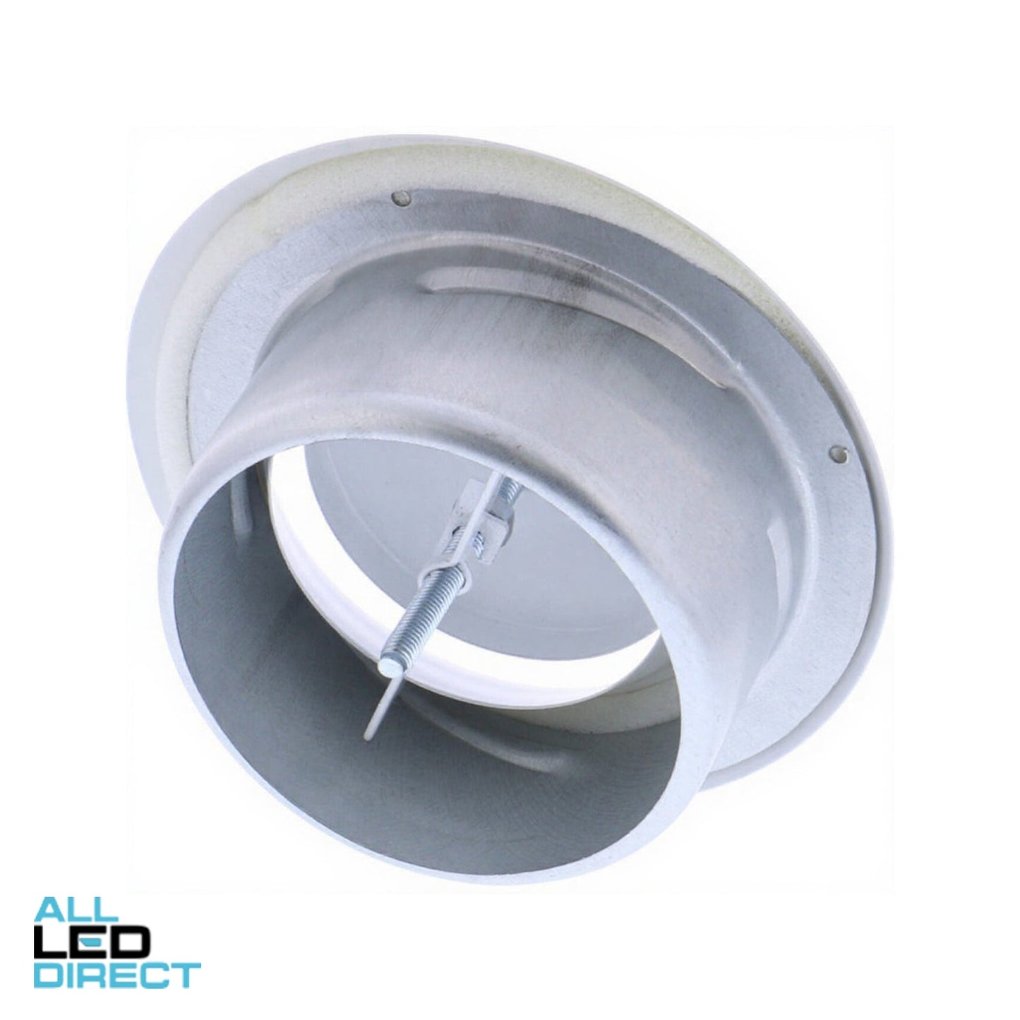 Fantech IDV Internal Duct Valve Round Adjustable Inlet Grille White Suitable for 100mm Duct