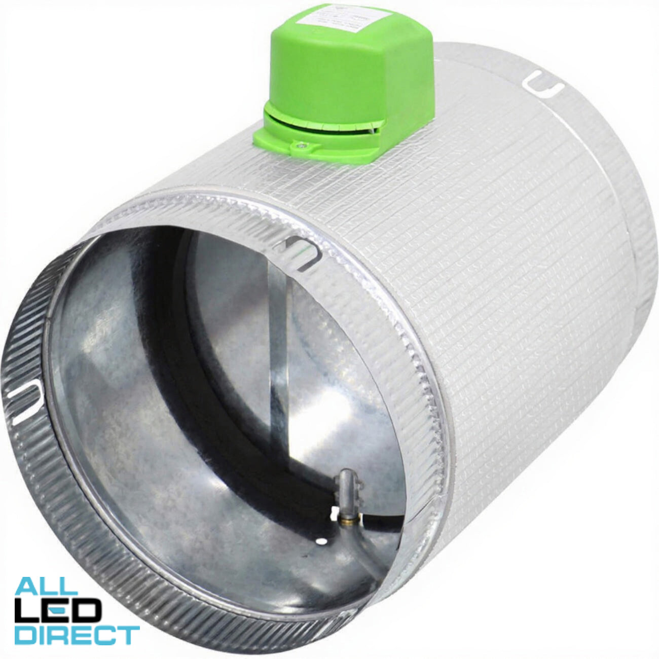 Powerwave Air 450mm Metal Zone Damper Fitted With 24VAC DODC RJ12 Actuator & 10 Metre Cable