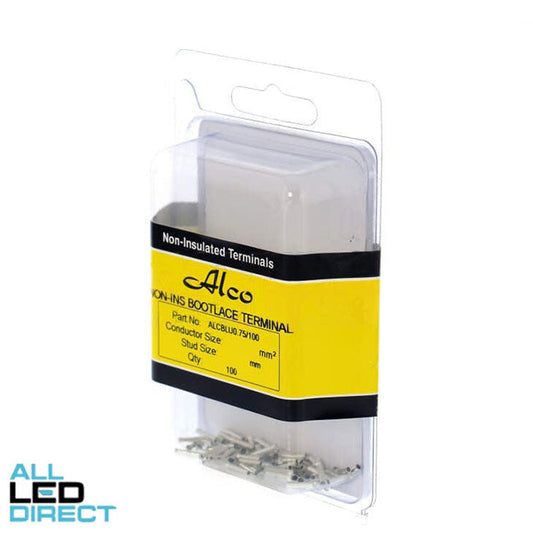 Wattmaster 0.75mm Non Insulated Bootlace Terminal Pack of 100