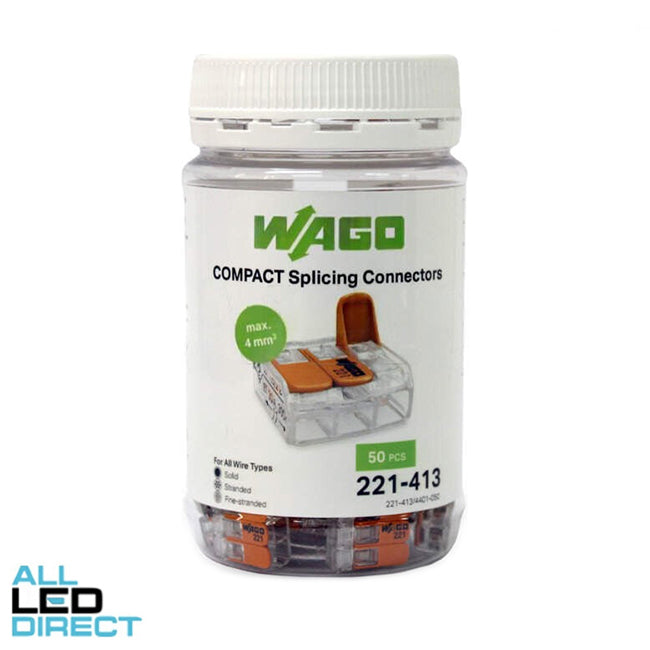 WAGO 4mm COMPACT Splicing Connector for 3 Conductors Jar of 50