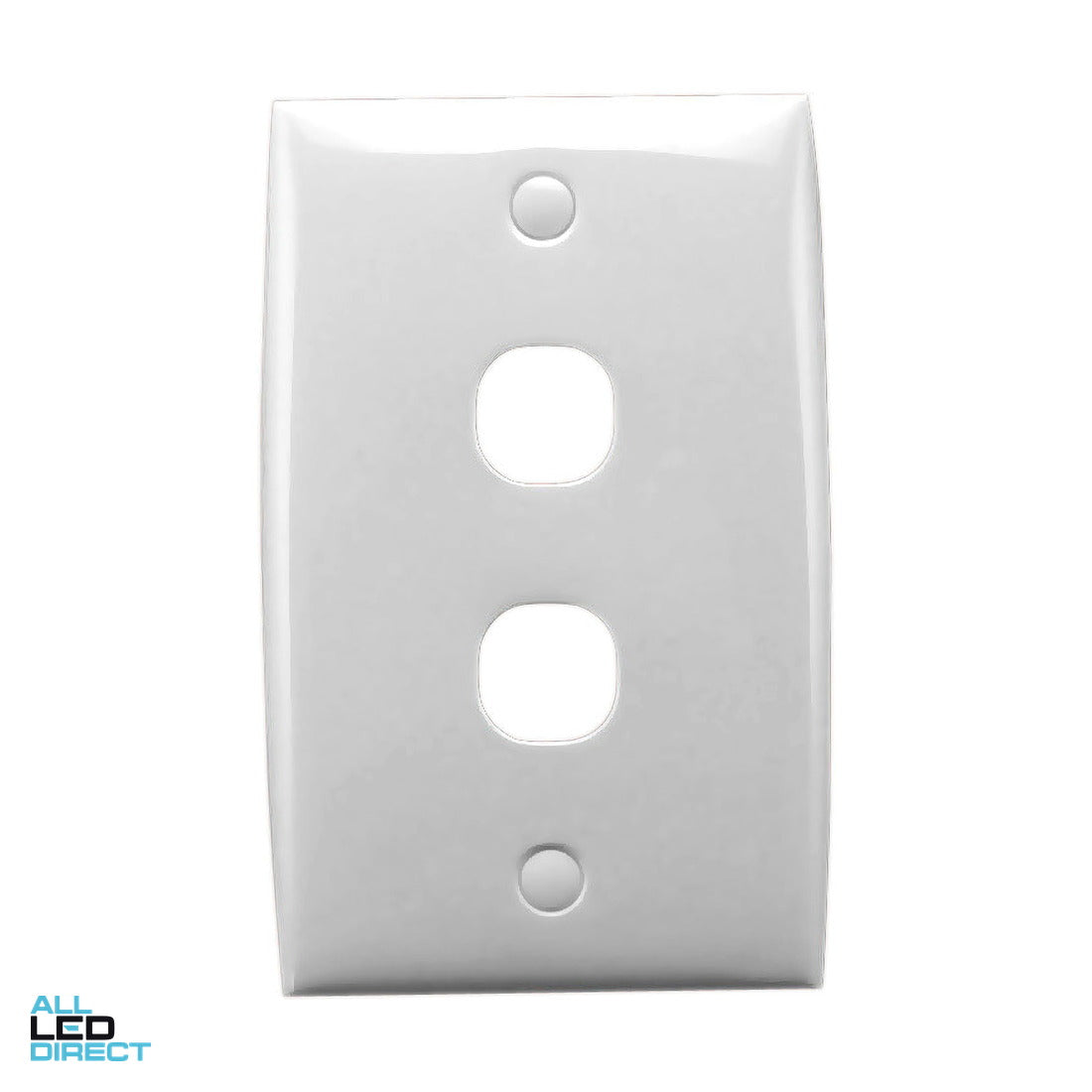 Clipsal 2 Gang STANDARD Grid Plate White ALL LED Direct