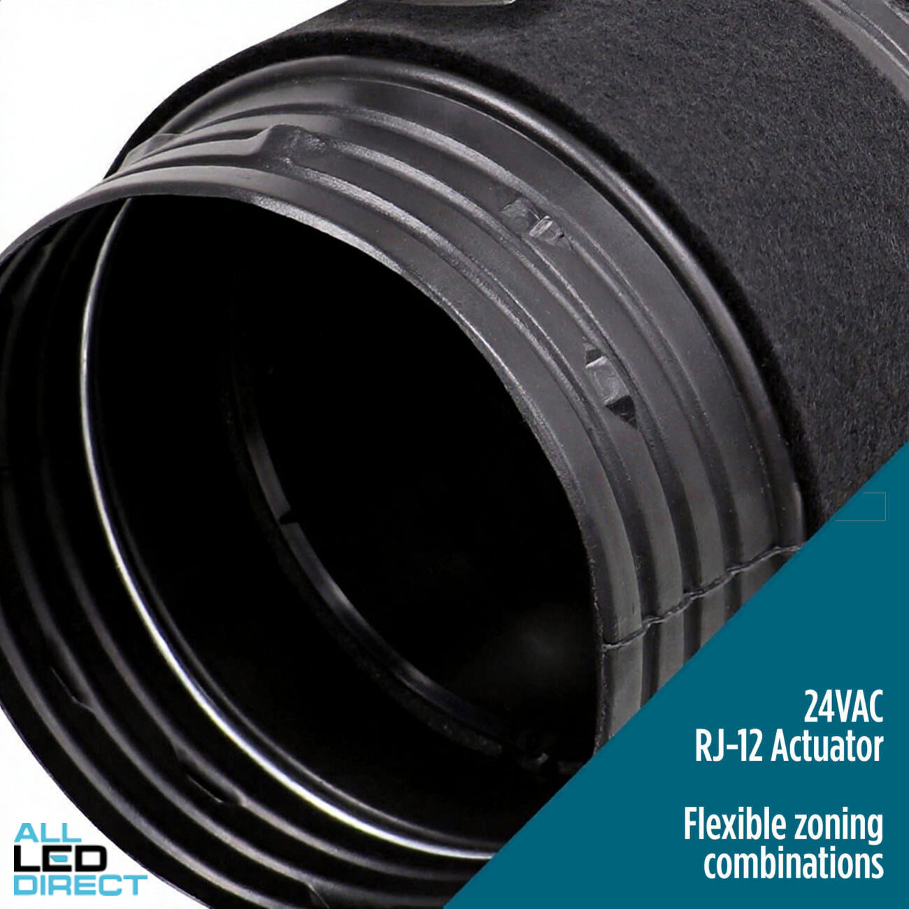 Westaflex 250mm Poly Zone Damper Fitted With Siemens 24VAC RJ-12 Actuator & 10 Metre Cable