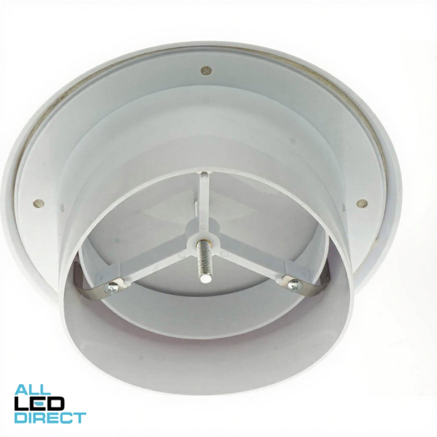 Ventair Ceiling Mounted Round Fixed Inlet or Outlet Grille White Suitable for 125mm Duct