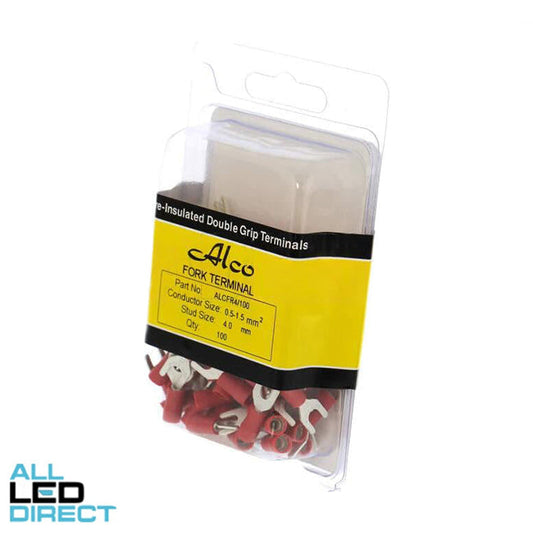 Wattmaster 0.5-1.5mm Fork Terminal Red Pack of 100