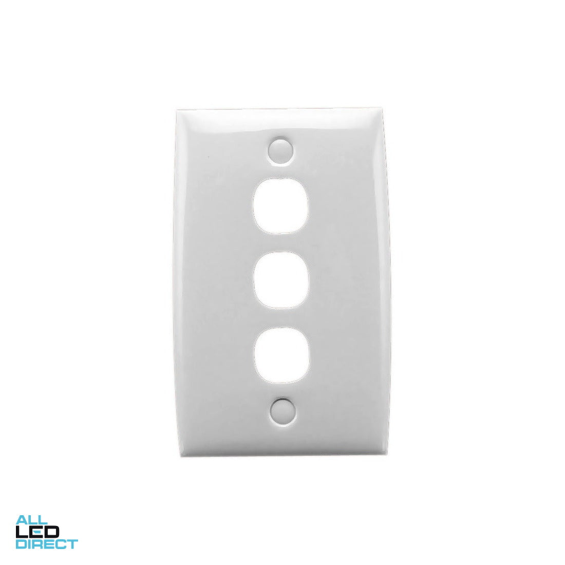 Clipsal 3 Gang STANDARD SERIES Vertical Or Horizontal Switch Cover Plate White ALL LED Direct