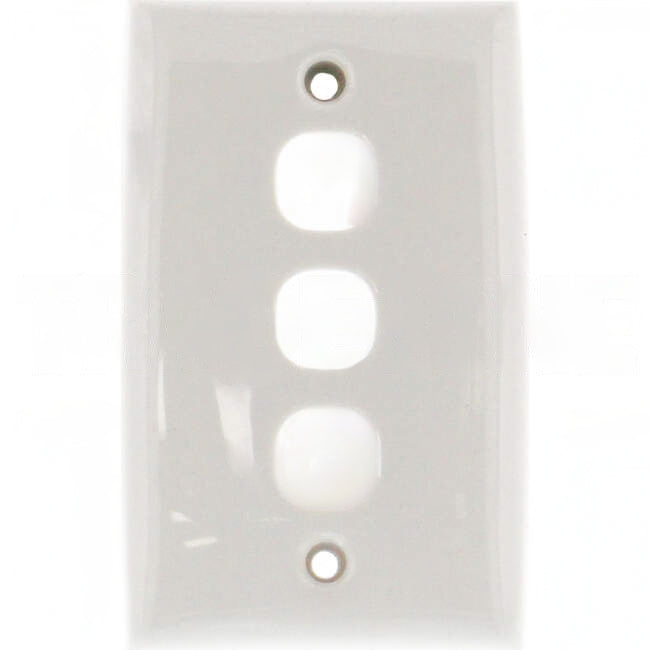 Clipsal 3 Gang STANDARD SERIES Vertical Or Horizontal Switch Cover Plate White