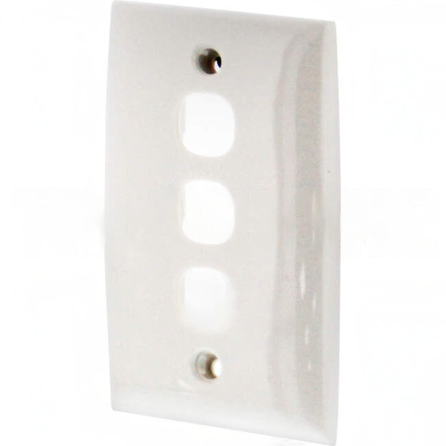 Clipsal 3 Gang STANDARD SERIES Vertical Or Horizontal Switch Cover Plate White