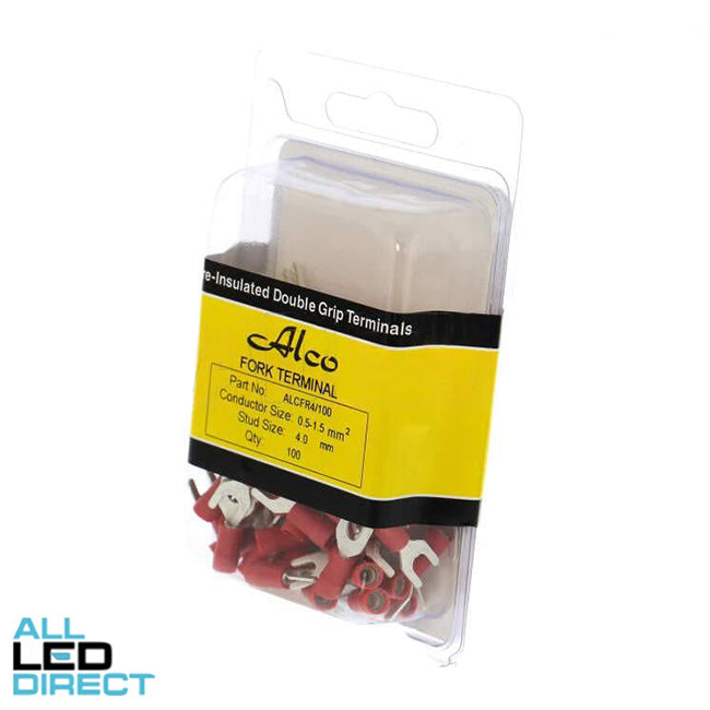 Wattmaster 0.5-1.5mm Fork Terminal Red Pack of 100