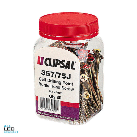 Clipsal 8 Gauge x 75mm Bugle Head Screw 80 Jar