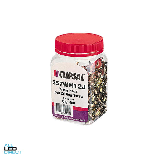 Clipsal 8 Gauge x 12mm Self Drill Washer Head Screw 400 Jar