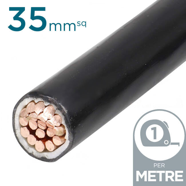 35mm Building Wire Cable Black Per Metre