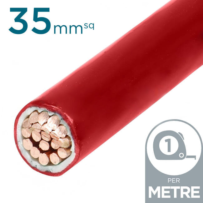 35mm Building Wire Cable Red Per Metre