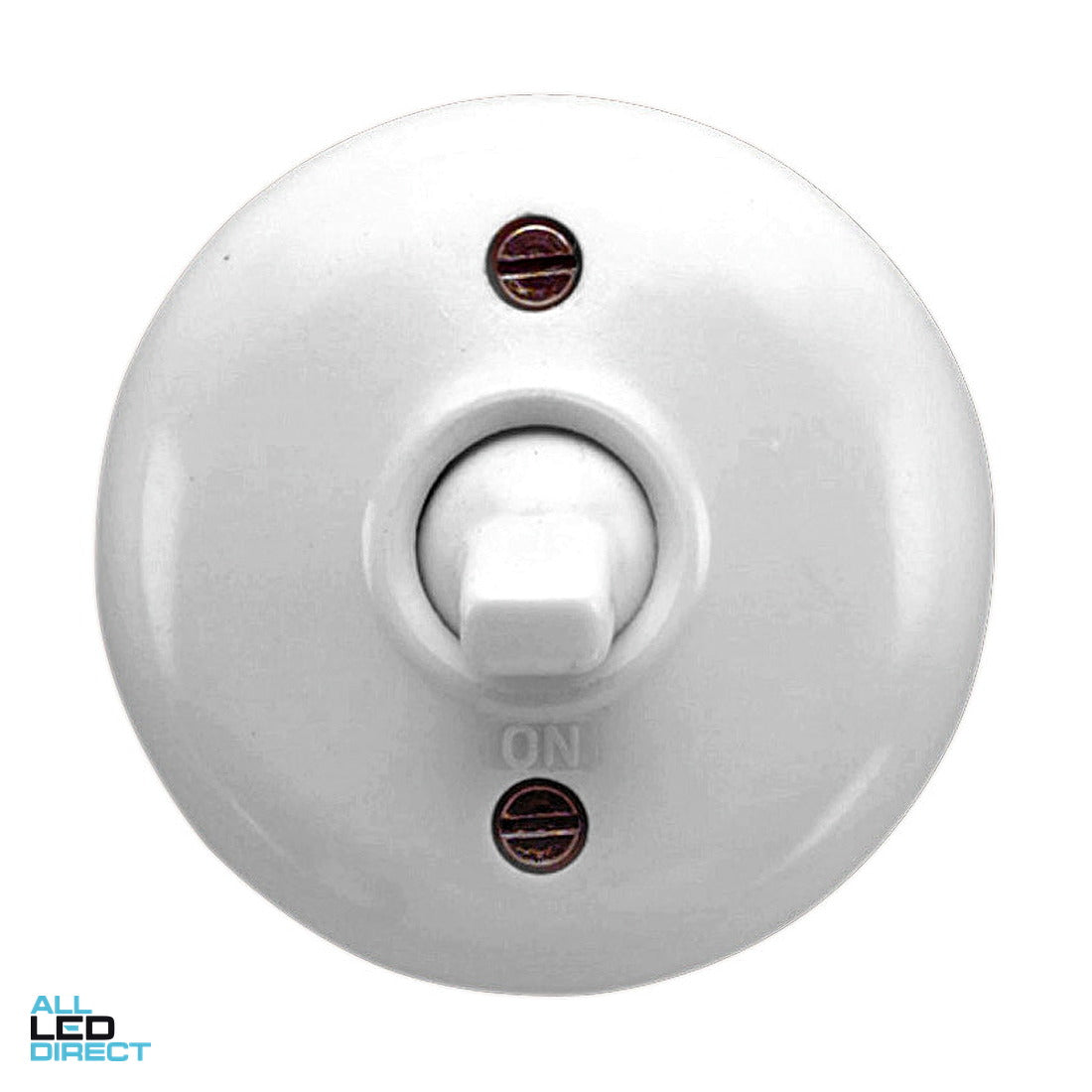 Clipsal 10 Amp 1 Gang Internal Round Surface Switch White ALL LED Direct