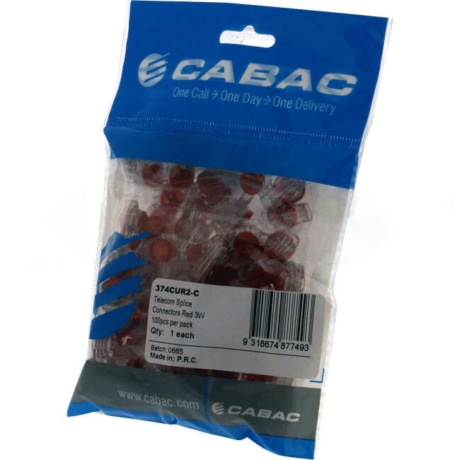 Cabac Scotchlok IDC 3 Hole Butt Connector UR2-D Filled With Sealant Pack of 100