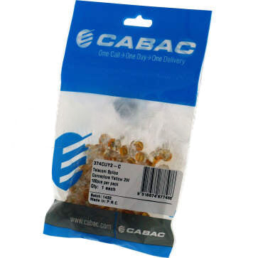 Cabac Scotchlok IDC 2 Hole Butt Connector UY2 Pack of 100