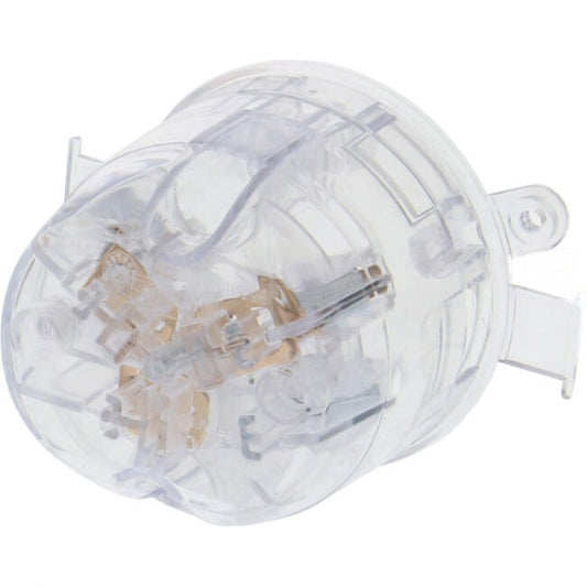 HPM 10 Amp EXCEL 3 Pin Single Plug Base Clear