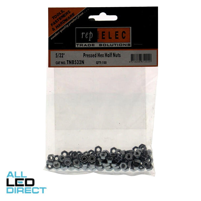 Repelec Nuts Hex Half Head 5/32 PACK OF 100