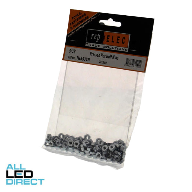 Repelec Nuts Hex Half Head 5/32 PACK OF 100