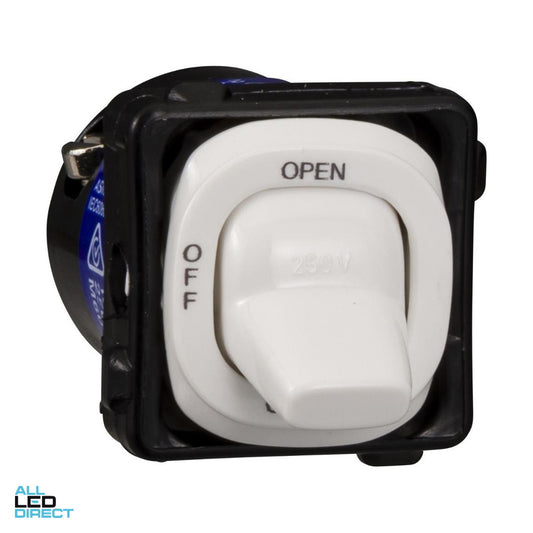 Clipsal 10 Amp 30 SERIES 3 Position Toggle Switch Mech White Engraved With 'OPEN/OFF/CLOSED'