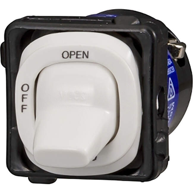 Clipsal 10 Amp 30 SERIES 3 Position Toggle Switch Mech White Engraved With 'OPEN/OFF/CLOSED'