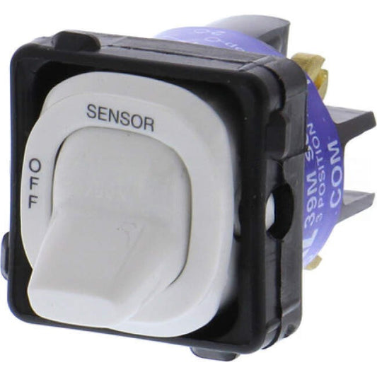 Clipsal 10 Amp 30 SERIES 3 Position Toggle Switch Mech White Engraved With 'SENSOR/OFF/ON'