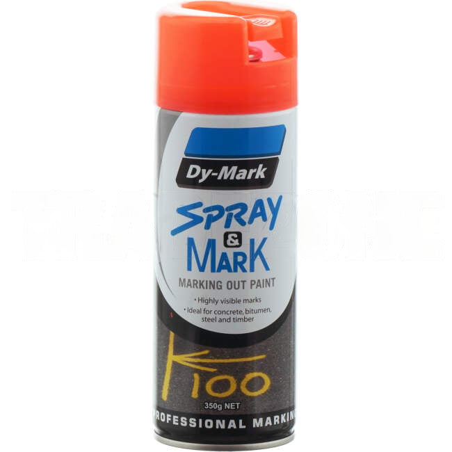 Dy-Mark Red Fluro Spray Paint Aerosol Can