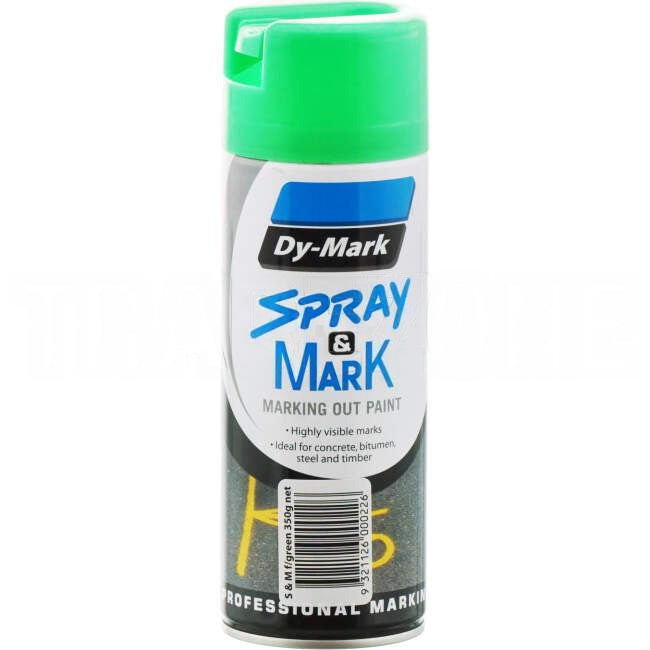 Dy-Mark Green Fluro Spray Paint Aerosol Can