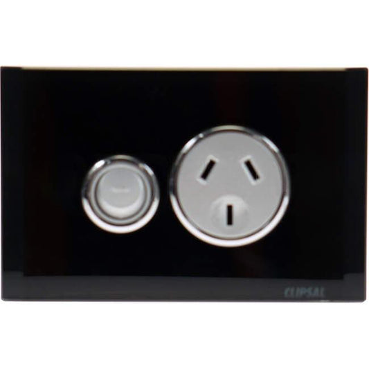 Clipsal 10 Amp SATURN Single Internal Powerpoint Espresso Black