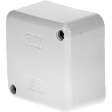 HPM 68mm x 68mm x 38mm Shallow Square Junction Box With 4 x 40 Amp Screw Connectors