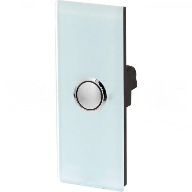 Clipsal 20 Amp 1 Gang SATURN Vertical Internal Push Button Architrave Switch With LED Indicator Ocean Mist