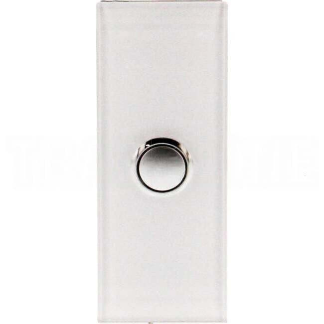 Clipsal 20 Amp 1 Gang SATURN Vertical Internal Push Button Architrave Switch With LED Indicator Pure White