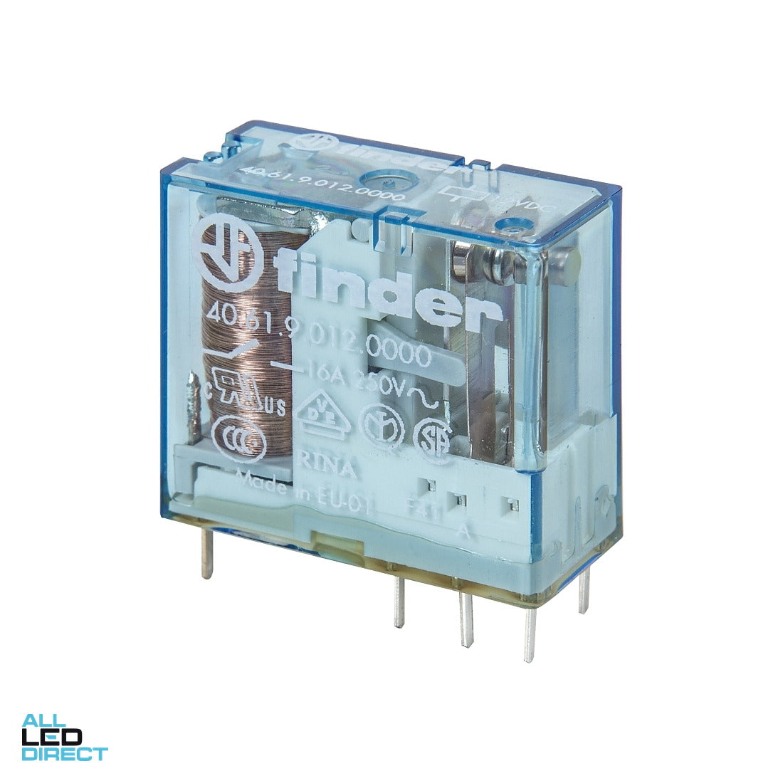 NHP FINDER 10 Amp 2 x C/O Contact 24 Volts DC Coil Miniature PCB Relay ALL LED Direct