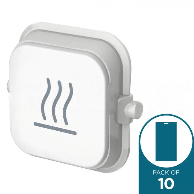 Clipsal ICONIC Blank Switch Mech Marked With Heat Icon Vivid White Pack of 10