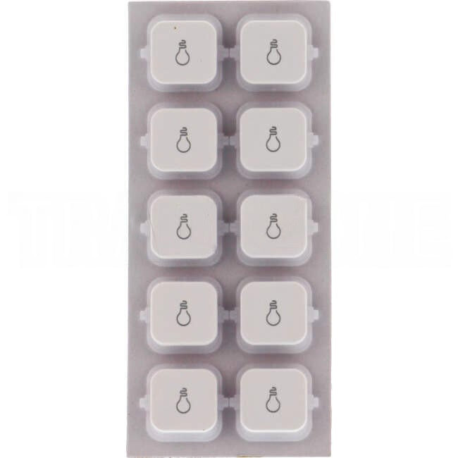 Clipsal ICONIC Blank Switch Mech Marked With Light Icon Vivid White Pack of 10