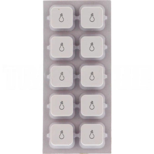 Clipsal ICONIC Blank Switch Mech Marked With Light Icon Vivid White Pack of 10