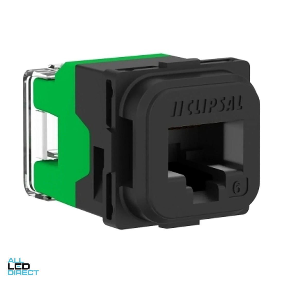 Clipsal CAT6 RJ45 Data Mech Suitable For Clipsal Wall Sockets Black Each ALL LED Direct