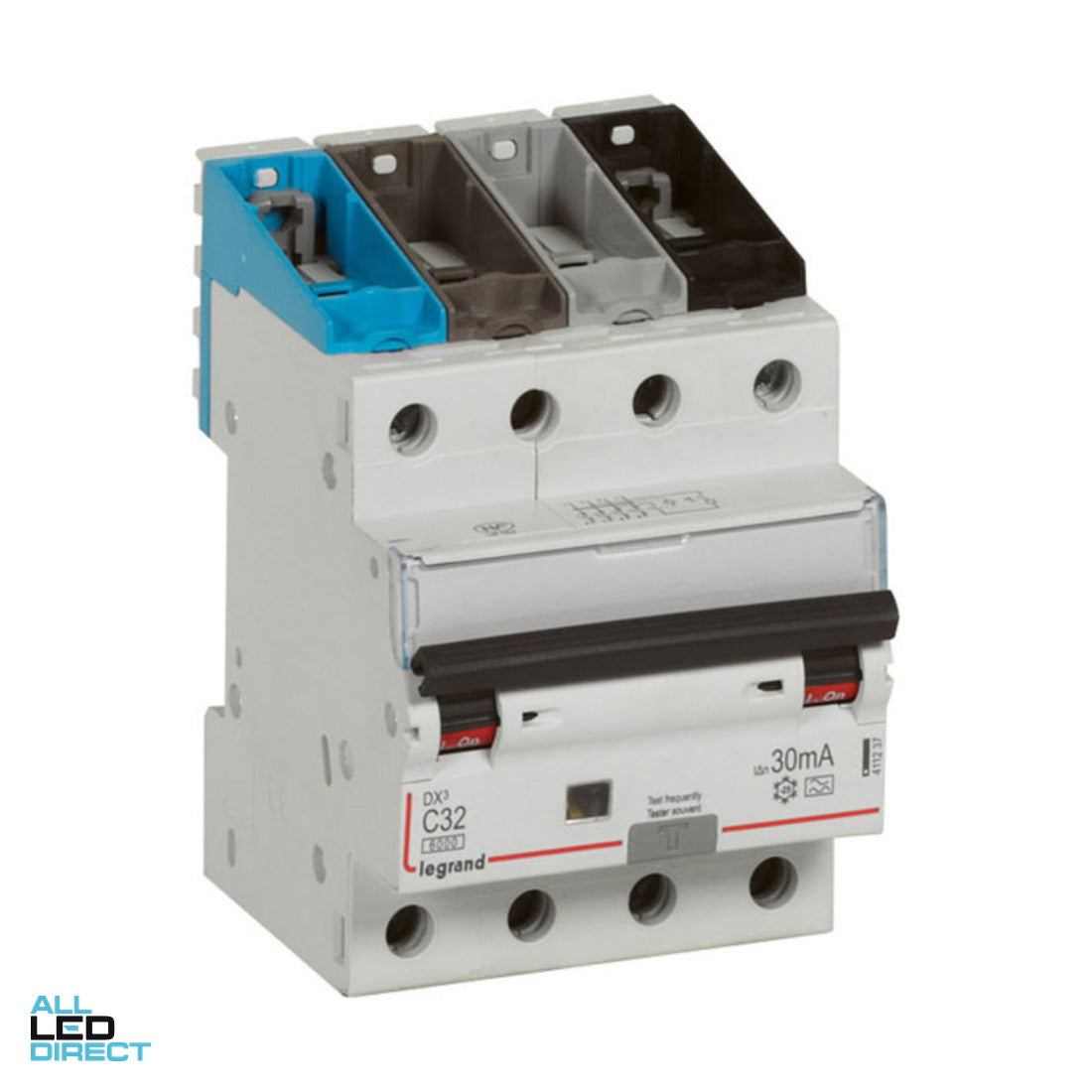 Legrand 32 Amp Residual Current Device RCD Type A 4 Pole 6kA 30mA