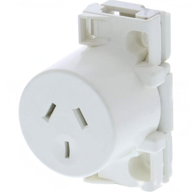 Clipsal 10 Amp 3 Pin QUICK CONNECT Single Plug Base White