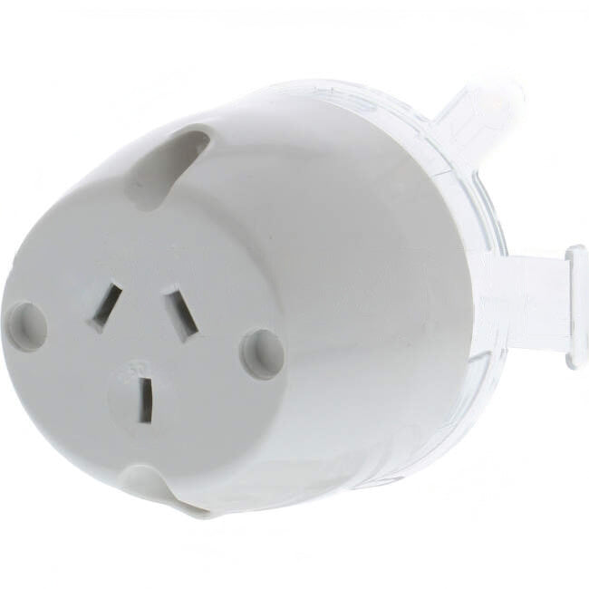 Clipsal 10 Amp 3 Pin Single Plug Base White