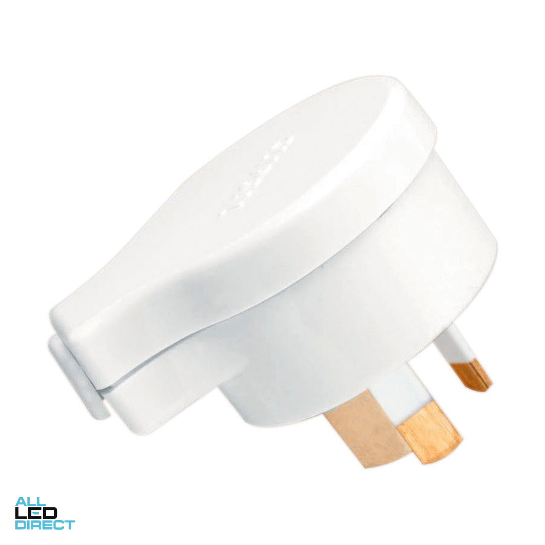 Clipsal 10 Amp 3 Pin Male Plug Top With Side Entry & Insulated Pins Suitable For 1mm Cable White ALL LED Direct