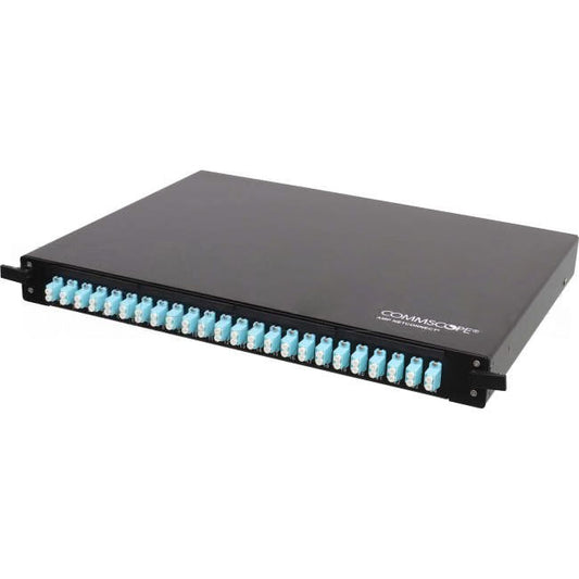 CommScope 48 Port FMS SERIES OM4 Fiber Optic Termination/Splice Fobot Panel Black