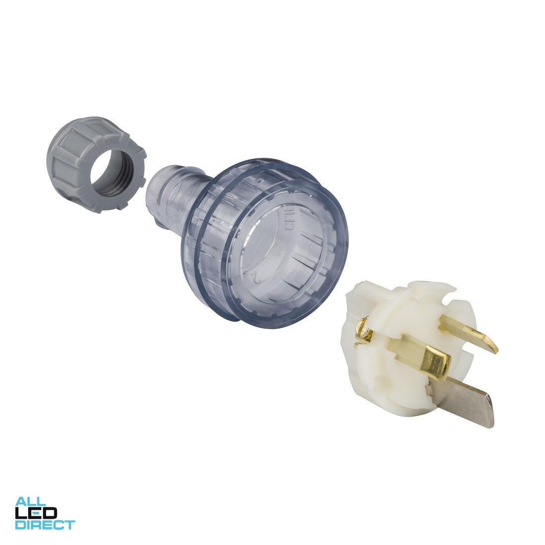 Clipsal 15 Amp 3 Pin Heavy Duty Male Plug Top Suitable For 1.5mm Cable Transparent ALL LED Direct