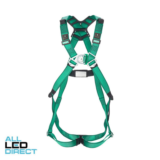 MSA V-FORM Safety Harness With Shoulder Loops & Front Quick Connect Buckle Medium