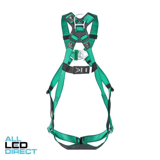 MSA V-FORM Safety Harness With Shoulder Loops & Front Quick Connect Buckle Large