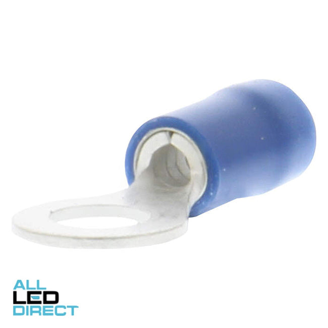 Wattmaster Stud Ring Terminal Suitable For 4mm Blue Pack Of 100