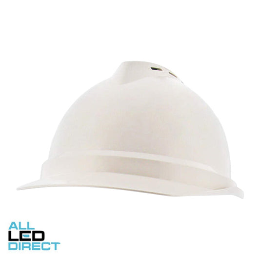 MSA V-GARD 500 Vented Hard Hat With 6 Point FAS-TRAC III Suspension White